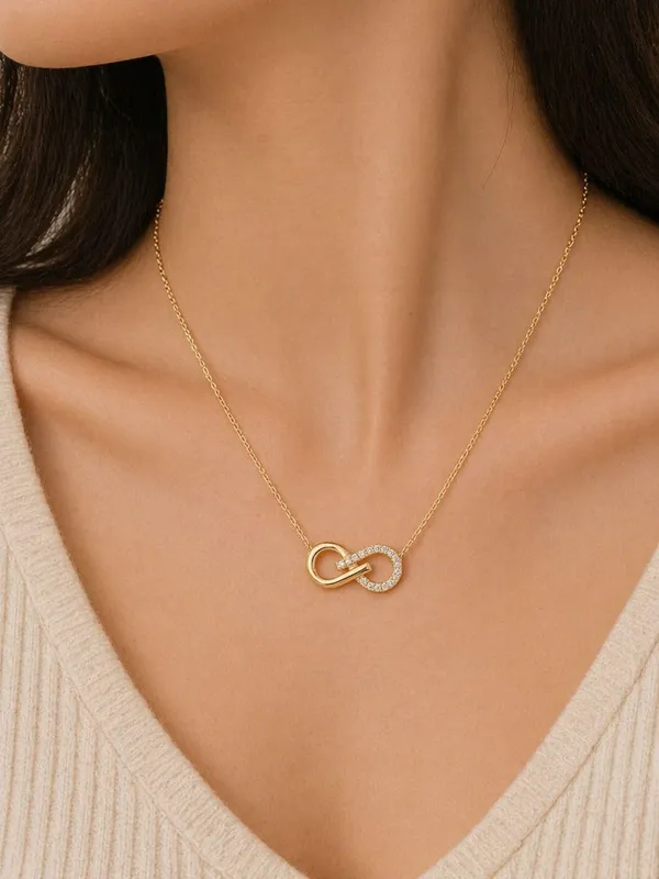 Elegant_Infinity_Necklace_With_Rose_Gold_Accent