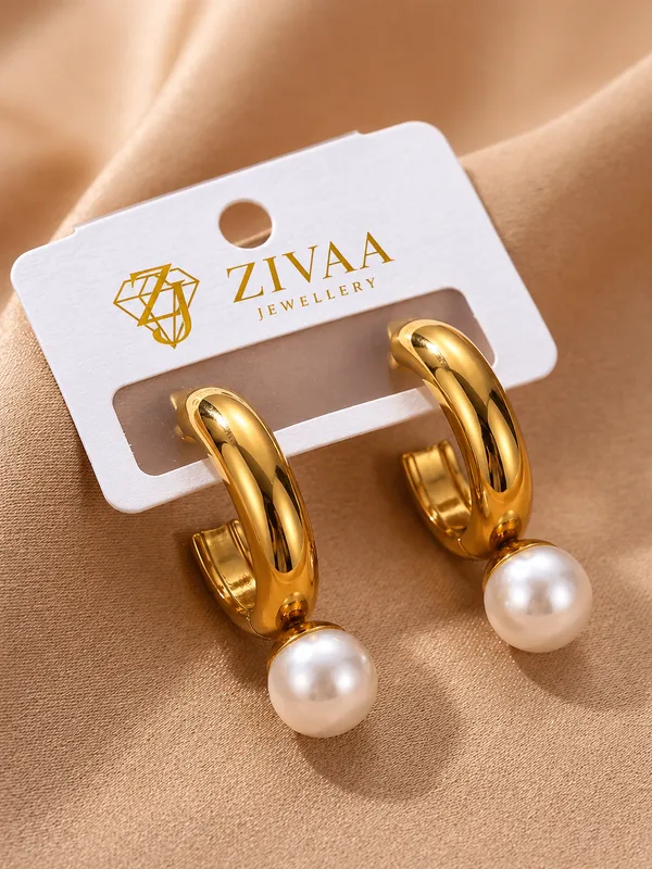 Gold_Toned_Brass_D_Brass_Pearl_Drop_Hoop_Earrings