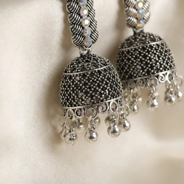 Oxidized_Silver_Toned_Brass_Jhumka_Earrings_With_Colourful_Stone_Embellishments