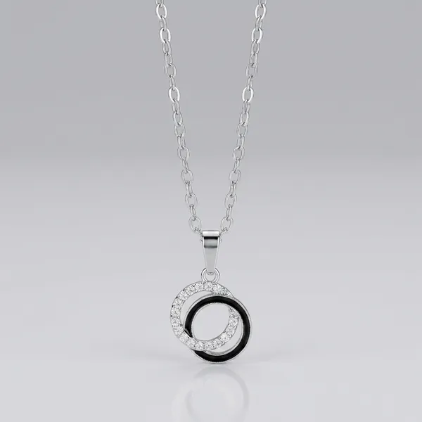 Elegant_Silver_Toned_Brass_Circle_Pendant_Necklace_With_Crystal_Accents