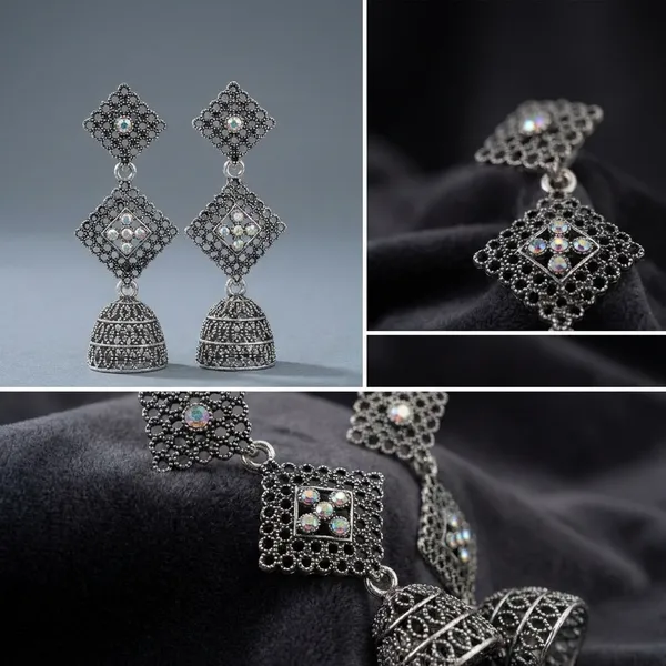 Antique_Silver_Toned_Brass_Jhumka_Earrings_With_Marcasite_And_Crystal_Detailing