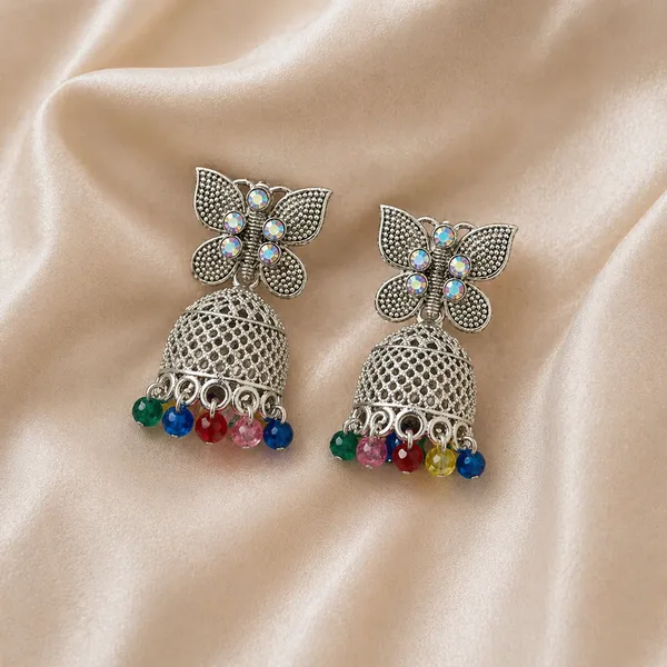 Butterfly_Jhumka_Earrings_With_Multicolour_Beads
