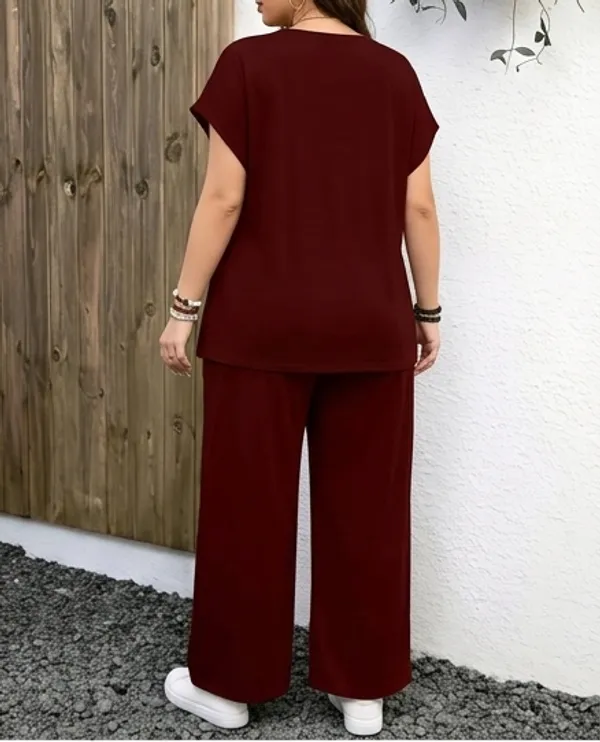 Maroon_Heart_Print_Co-Ord_Set_With_Drawstring_Pants