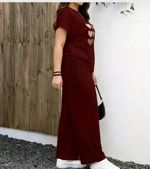 Maroon_Heart_Print_Co-Ord_Set_With_Drawstring_Pants