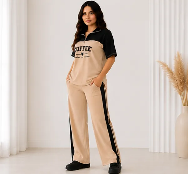 Beige_Coffee_Typography_Co-Ord_Set_-_Casual_Loungewear_Top_&_Pants