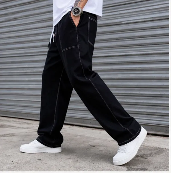 Boys_Black_Wide_Leg_Baggy_Jeans_With_Contrast_Stitching
