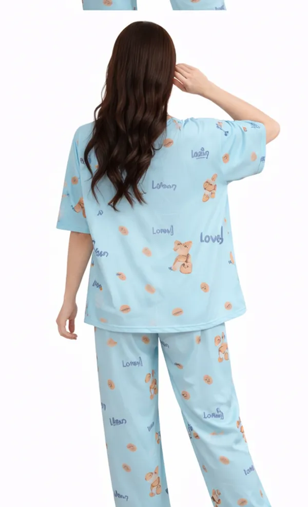 Lovely_Bear_3-Piece_Cotton_Pajama_Set_-_Light_Blue
