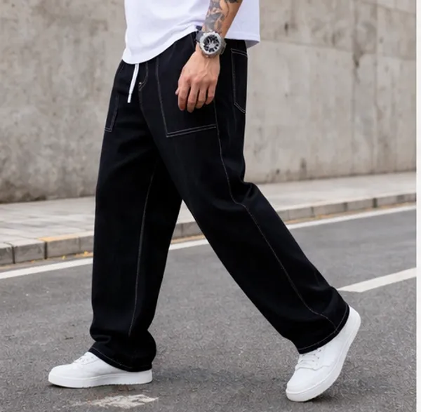 Boys_Black_Wide_Leg_Baggy_Jeans_With_Contrast_Stitching