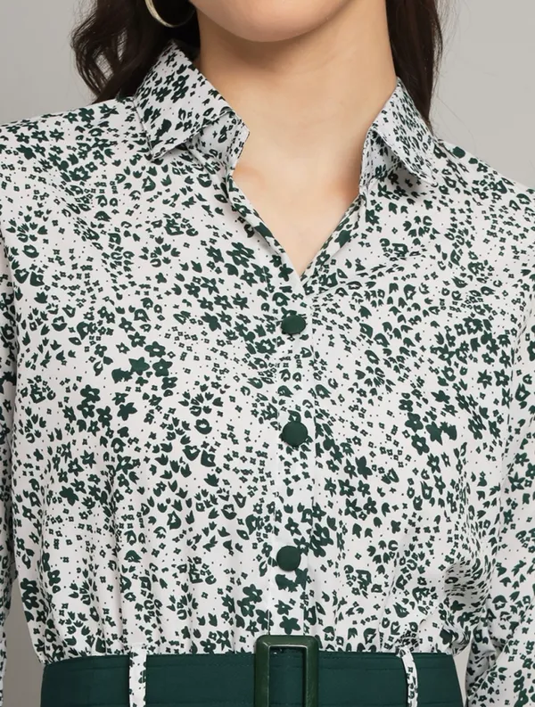Green_Pleated_Midi_Skirt_With_Sequin_Shirt_Outfit_Set_And_Girls_Pleated_Midi_Skirt_With_Sequin_Shirt_-_Maroon_Pack_Of_2