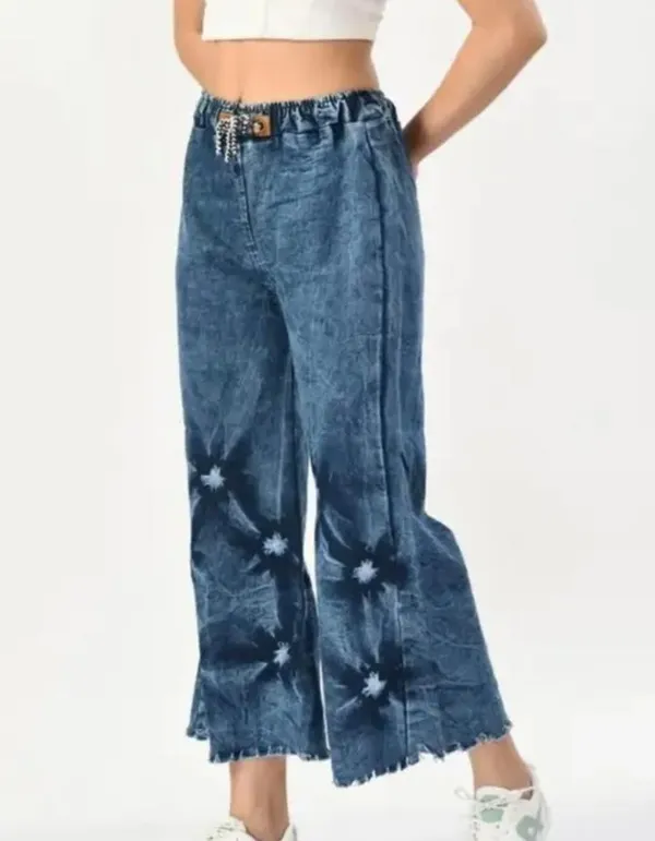 Women_Blue_Tie-Dye_Wide_Leg_Palazzo_Pants_With_Floral_Print