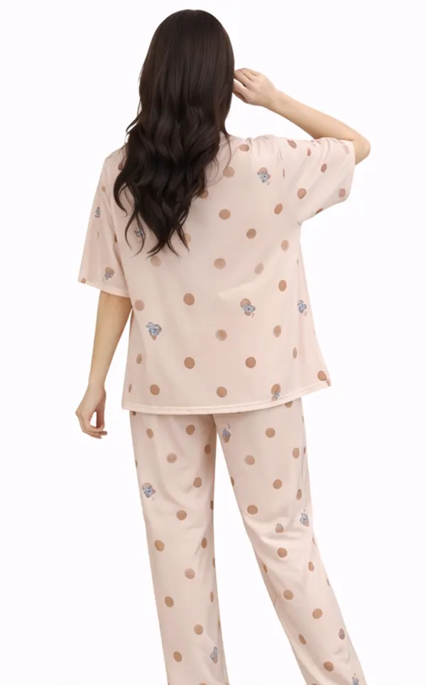Women_Koala_Print_Sleepwear_Pajama_Set_-_3-Piece_Nightwear_Combo