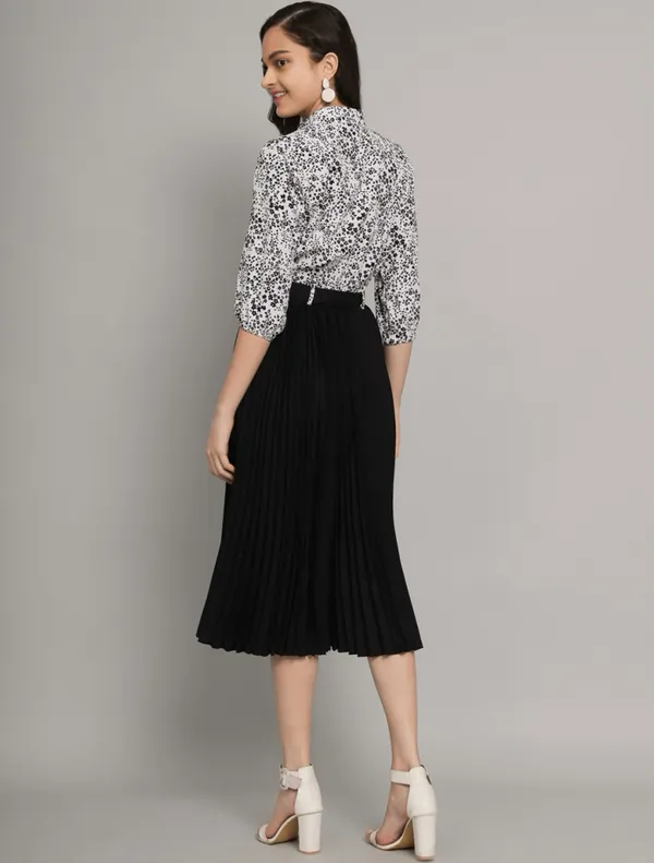 Black_Pleated_Midi_Skirt_With_Floral_Print_Shirt_-_Girls_Two-Piece_Outfit_And_Girls_Maroon_Bomber_Jacket_With_Crop_Top_Pack_Of_2