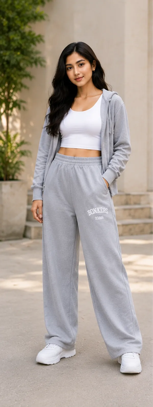 Girls_Wide_Leg_Track_Pant_|_Kids_Cotton_Blend_Straight_Fit_Lower_with_Side_Pockets_|_Elastic_Waist_Casual_Bottom_Wear_|_Grey_&_Black_|_Age_8–15_Years