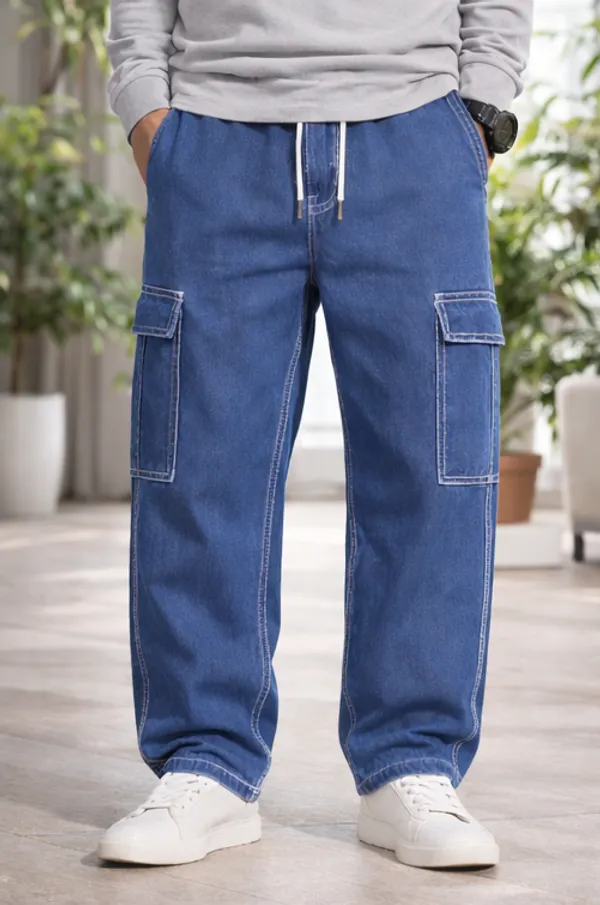 Blue_Kids_Drawstring_Jeans_For_Unisex