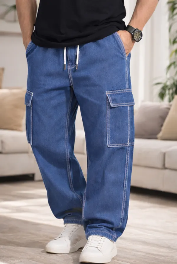 Blue_Kids_Drawstring_Jeans_For_Unisex
