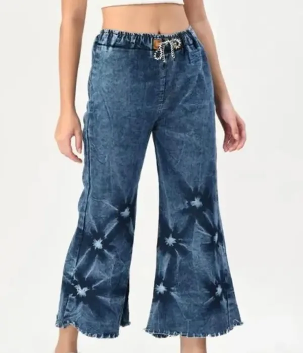 Women_Blue_Tie-Dye_Wide_Leg_Palazzo_Pants_With_Floral_Print