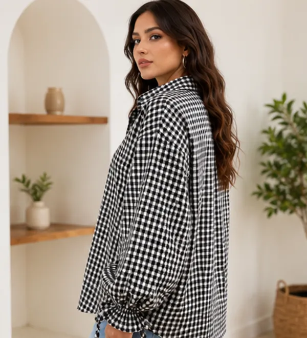 Women's_Black_&_White_Checked_Casual_Shirt_|_Full_Sleeve_Regular_Fit_Cotton_Blend