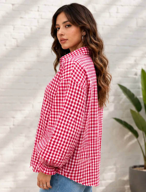 Women's_White_&_Pink_Checked_Casual_Shirt_|_Full_Sleeve_Regular_Fit_Cotton_Blend