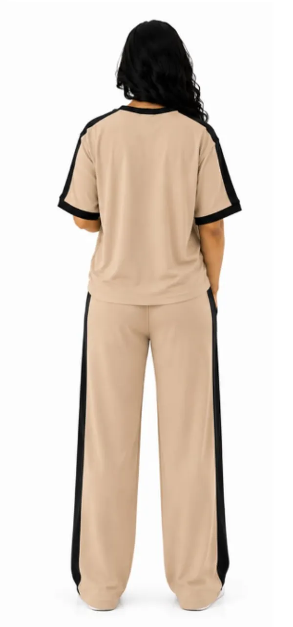 Women's_Premium_Contrast_Piping_Night_Suit_Set_|_Soft_Half_Sleeve_V-Neck_T-Shirt_&_Wide_Leg_Lounge_Pants_|_Comfortable_Sleepwear_&_Loungewear_|_Beige