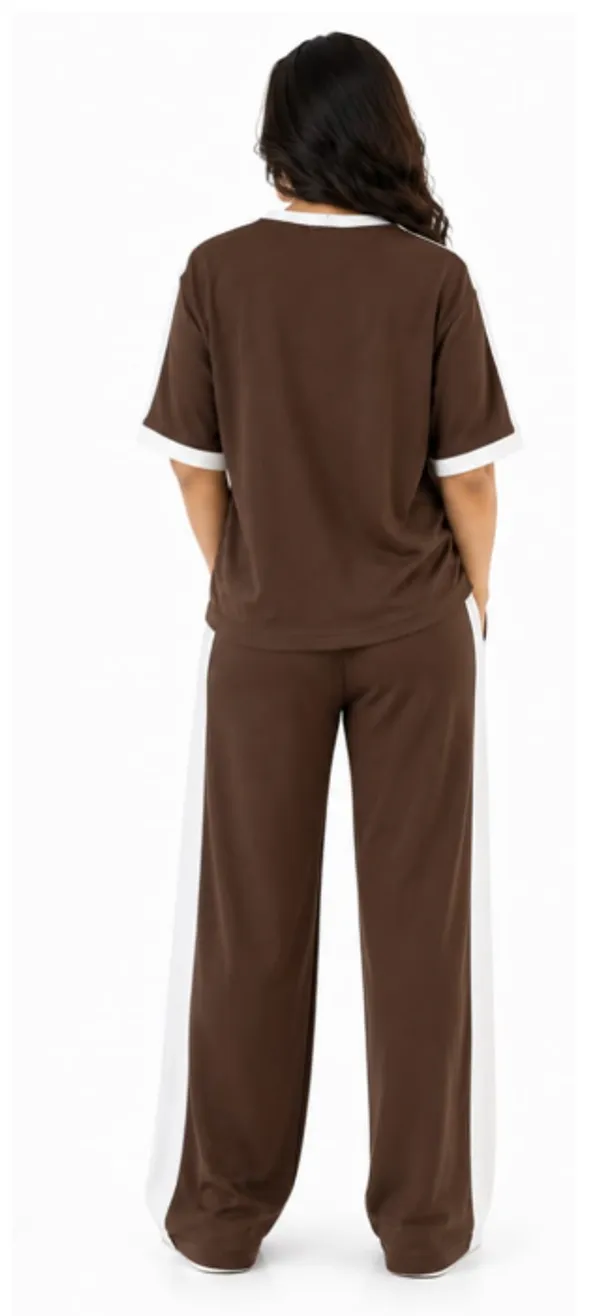 Women's_Premium_Lounge_Wear_Co-Ord_Set_|_V-Neck_Printed_T-Shirt_&_Wide_Leg_Pants_|_Soft_Night_Suit_|_Black,_Brown,_Wine_&_Beige