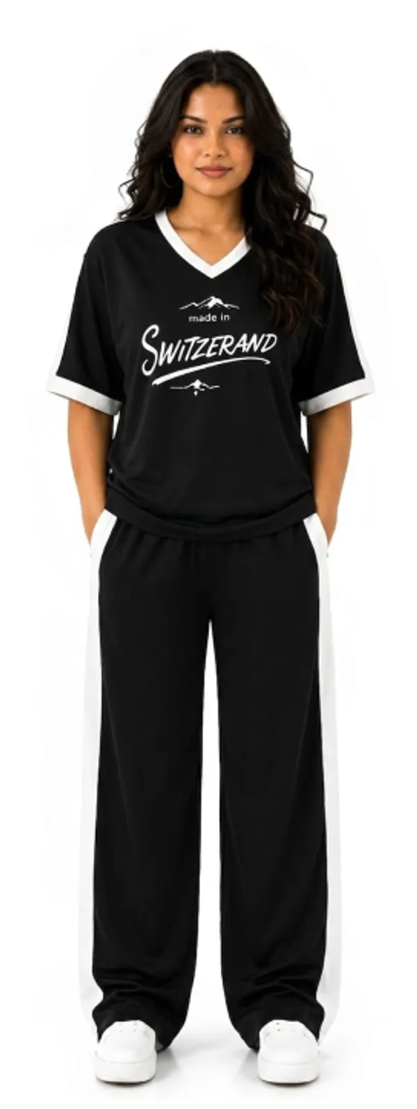 Women's_Premium_Lounge_Wear_Co-Ord_Set_|_V-Neck_Printed_T-Shirt_&_Wide_Leg_Pants_|_Soft_Night_Suit_|_Black,_Brown,_Wine_&_Beige