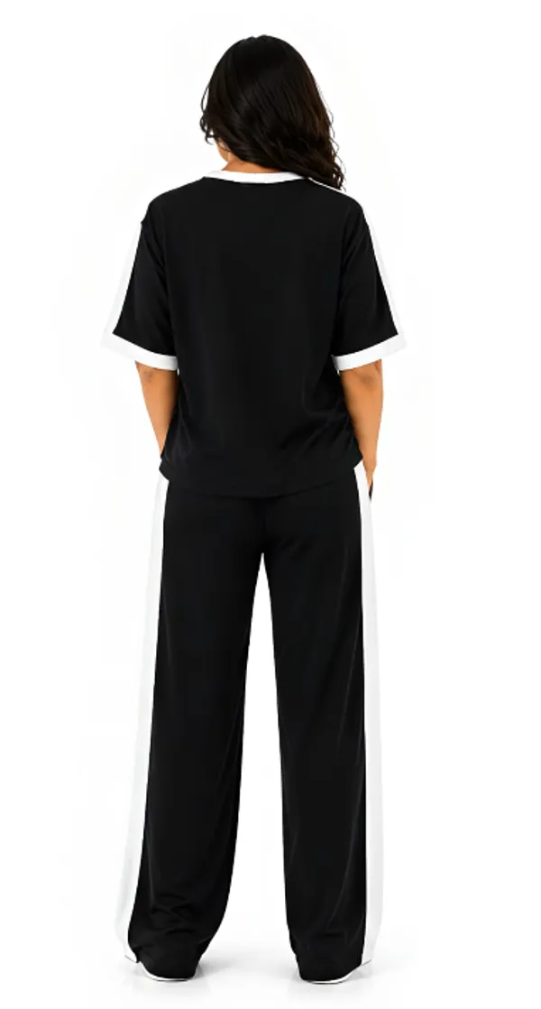 Women's_Premium_Lounge_Wear_Co-Ord_Set_|_V-Neck_Printed_T-Shirt_&_Wide_Leg_Pants_|_Soft_Night_Suit_|_Black,_Brown,_Wine_&_Beige