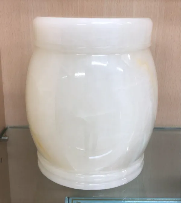 White_Marble_Finish_Decorative_Storage_Jar