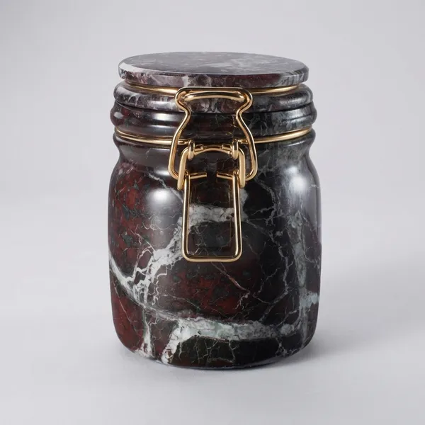 Marbled_Stone_Jar_With_Gold_Tone_Metal_Clasp_Lid