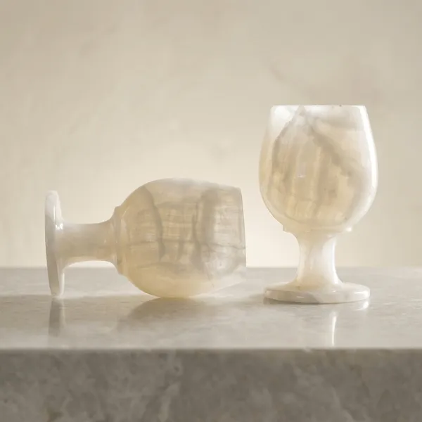 White_Frosted_Glass_Goblet_Set_1_Piece