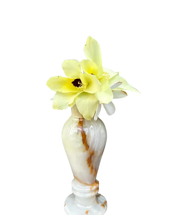 Elegant_Marble_Bud_Vase_With_Yellow_Artificial_Orchid_Flower_Decor