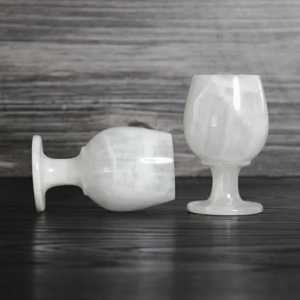 White_Frosted_Glass_Goblet_Set_1_Piece