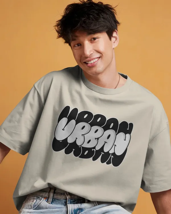 Men_Urban_Typographic_Oversized_Tshirt_Beige