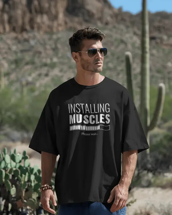 Men_Installing_Muscles_Please_Wait_Oversized_T_Shirt_Black