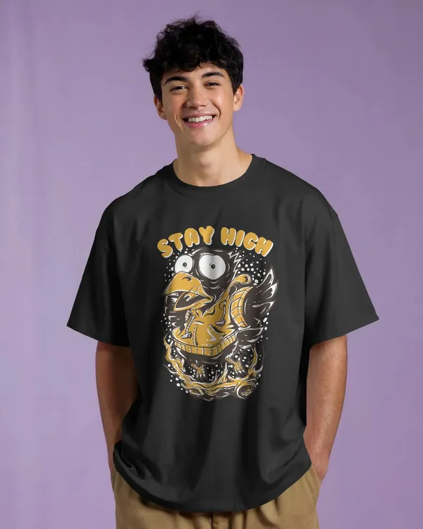 Men_Stay_High_Oversized_T_Shirt_Black