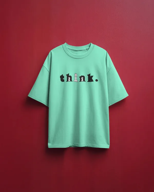 Men_Think_Typographic_Oversized_Tshirt_Aqua
