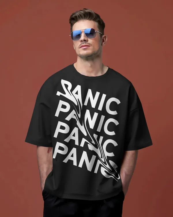Men_Panic_Typogrpahic_Oversized_Tshirt_Dark_Red