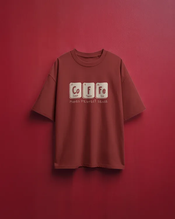 Men_Coffee_Oversized_Tshirt_Dark_Red
