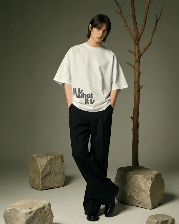 Men_It_Is_What_It_Is_Typographic_Oversized_Tshirt_Cream