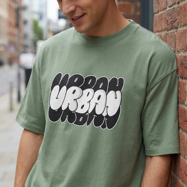 Men_Urban_Typographic_Oversized_Tshirt_Olive_Green