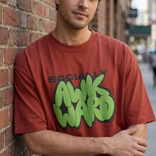 Men_Socially_Awkward_Typographic_Oversized_Tshirt_Dark_Red