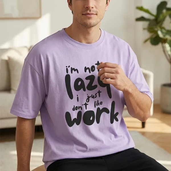 Men_Lazy_To_Work_Typographic_Oversized_Tshirt_Lavender