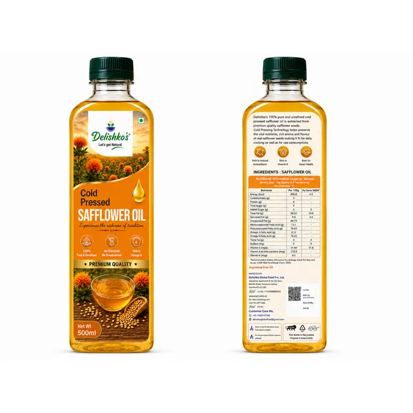 Premium_Cold_Pressed_Safflower_Oil_500_Ml_(Pack_Of_2)