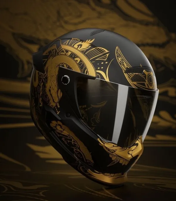Premium_Full-Face_Motorcycle_Helmet_With_Golden_Dragon_Design_-_Dot_Certified