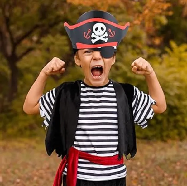 Kids_Pirate_Costume_Set_With_Hat,_Vest,_Striped_Shirt_And_Red_Sash