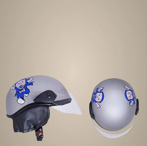 Kids_Bike_Helmet_With_Cartoon_Character_Design_-_Silver