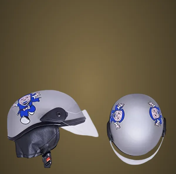 Kids_Bike_Helmet_With_Cartoon_Character_Design_-_Silver