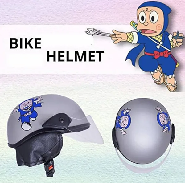 Kids_Bike_Helmet_With_Cartoon_Character_Design_-_Silver
