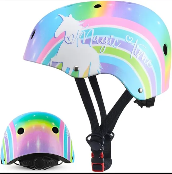 Kids_Magic_Unicorn_Rainbow_Safety_Helmet_For_Cycling_And_Skating