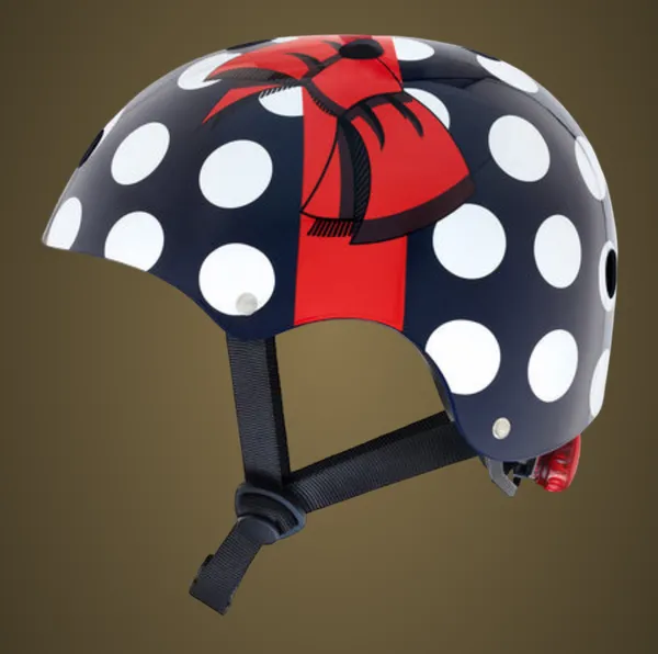 Polka_Dot_Bow_Design_Kids_Cycling_Helmet_-_Black_With_Red_Bow_And_White_Dots
