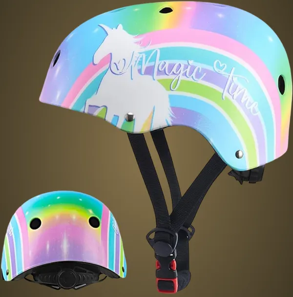 Kids_Magic_Unicorn_Rainbow_Safety_Helmet_For_Cycling_And_Skating